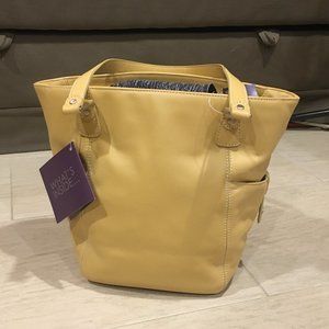 NWT Beige Leather Shoulder bag & wristlet